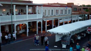 Another view of the Santa Fe Indian Market at sunset